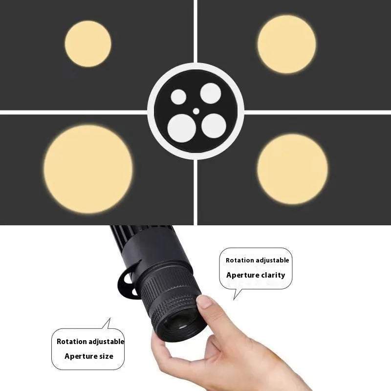 Black surface-mounted LED spotlight with aluminium housing and button control for restaurant lighting