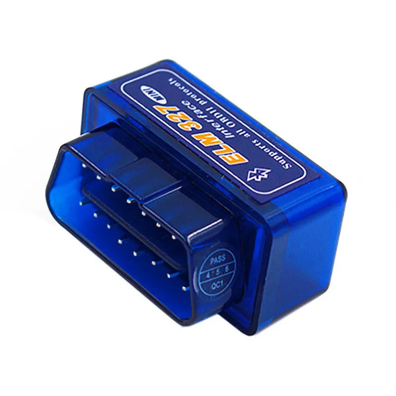 Compact ELM327 mini OBD2 Bluetooth scanner for car diagnostics and live engine data