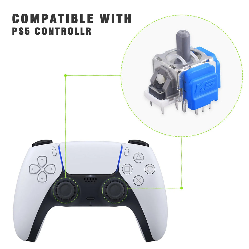 Hall effect magnetic replacement joystick component for PS5, PS4, XBOX and Switch game controllers