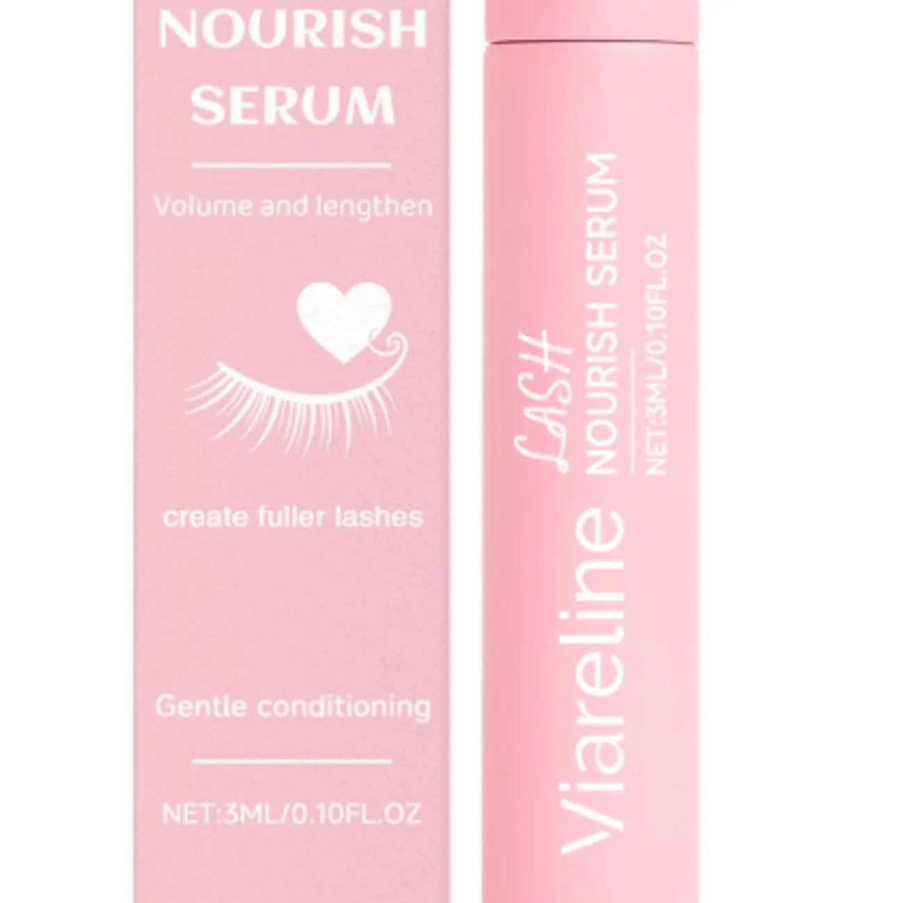 Eyelash nourishing liquid 3ml serum with peptide and vitamin E in small bottle