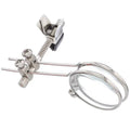 Auxiliary reading glass mirror clip with double clip design and metal bracket construction attached to glasses