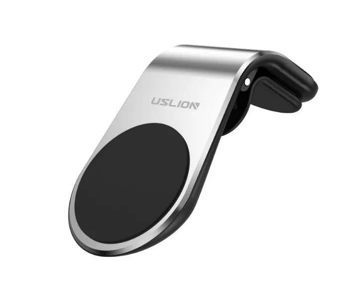 Car bracket phone holder with sticky gel pad in black mounted on car dashboard, universal fit for smartphones