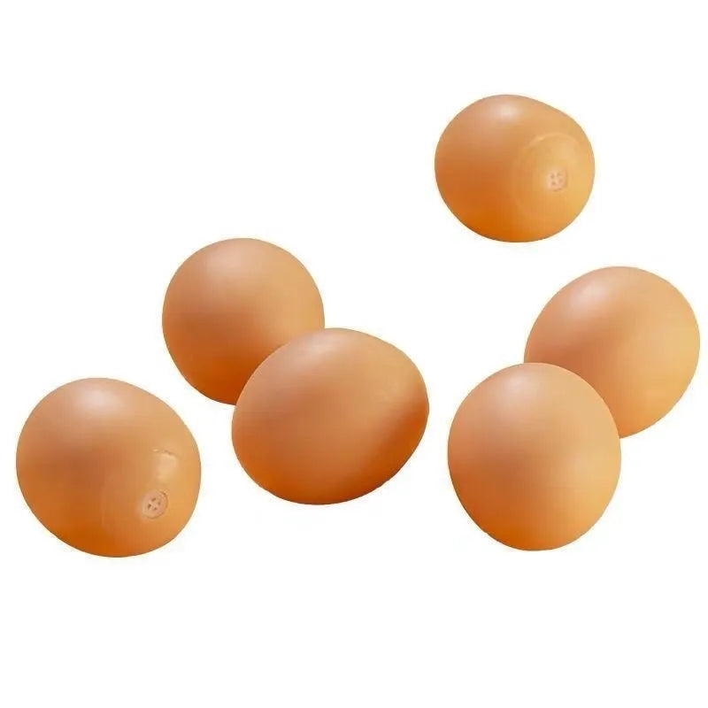 Egg-shaped plush dog chew toy with squeaker for small to medium breed puppies