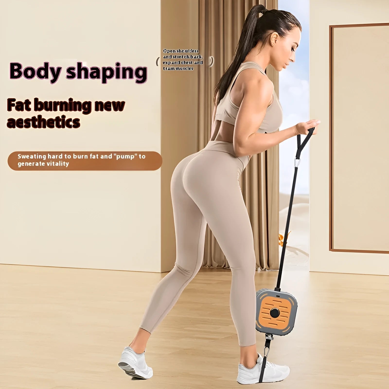 Adjustable power pump chest expander strength training equipment with ABS construction