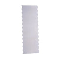 Stainless steel cream scraper with polygon-patterned edge for cake decorating