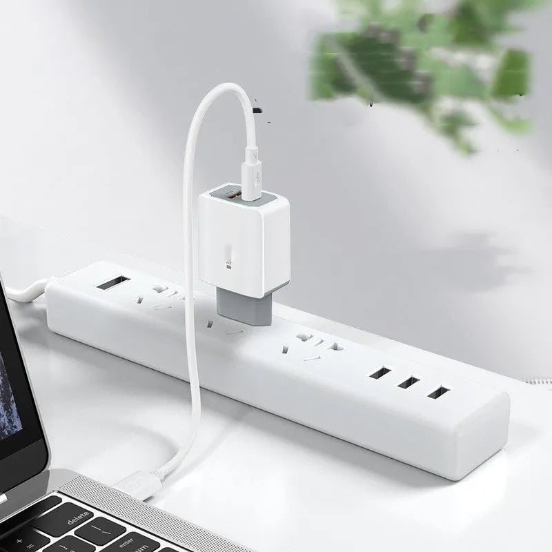White European standard phone fast charger set with USB interface and fireproof ABS PC construction