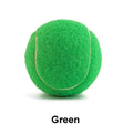 Bite-resistant rubber dog tennis ball toy in bright pink, 6.3cm diameter.