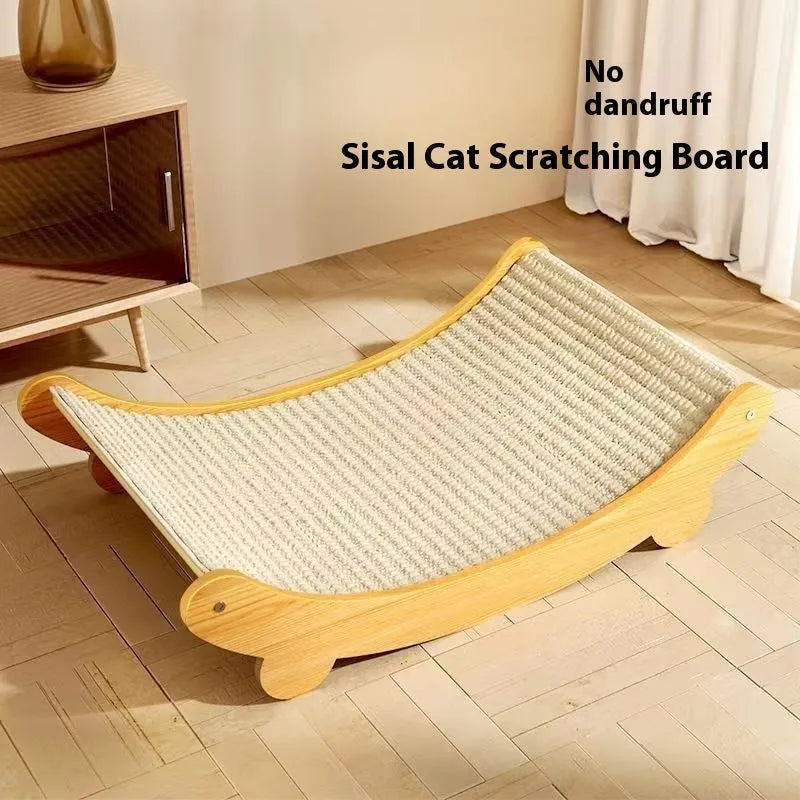 Natural sisal cat scratch board in pastoral style, available in large and small sizes