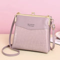 Mid-length PU leather messenger bag for women in retro embossed finish with multiple compartments, 18x4x17cm, wine red colour