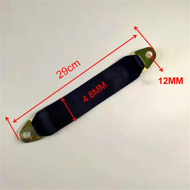 Polyester door fixing belt with mounting screws and nuts for door restraint