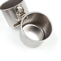 Stainless steel birdcage feeder in natural metallic finish for outdoor use.