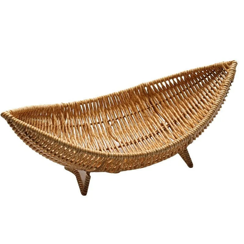 Plastic fruit plate decoration knitted basket dim sum rack in desktop melon seeds fruit dim sum rack colour