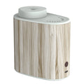 Creative nebulizing diffuser automatic aerosol dispenser with round plastic body, black wood texture finish, USB cable