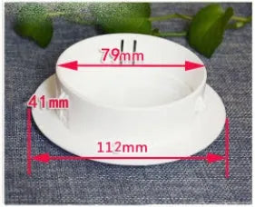 Plastic air-conditioning hole cover in white for sealing wall ports, size options for 37-165mm diameters