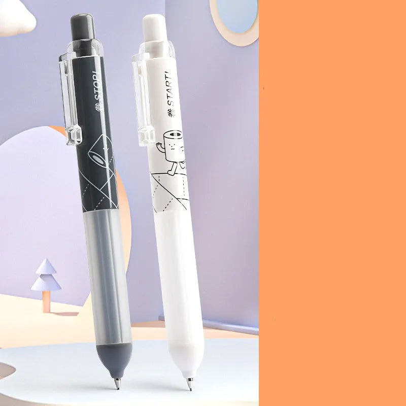 0.5mm automatic pencil with cloud grip design in black or white minimalist style