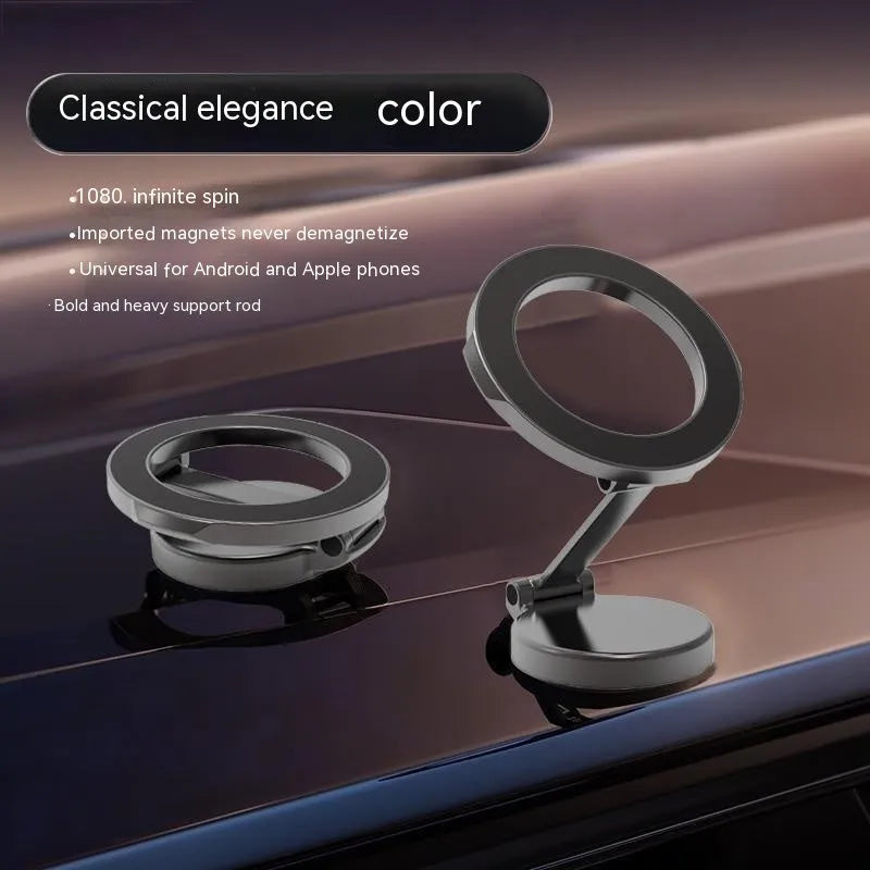 Qian Colour all-metal foldable magnetic car phone mount with strongest permanent magnet for dashboard use