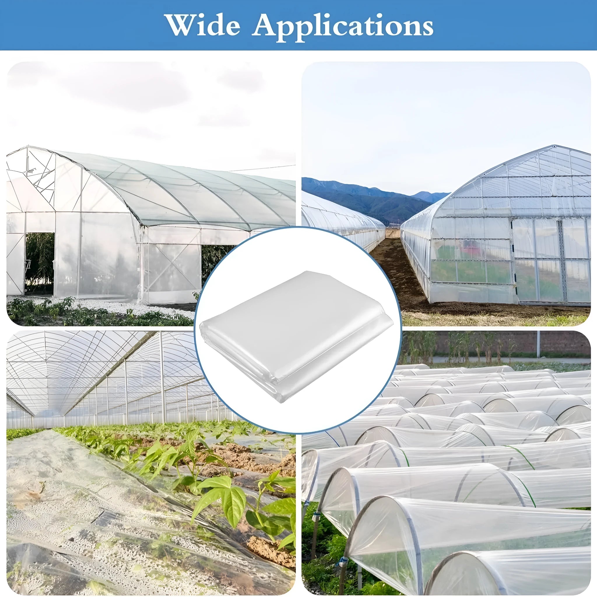 Plastic film new material insulation cold-proof vegetables shed body in 8 Silk or 15 Silk 4x8m size