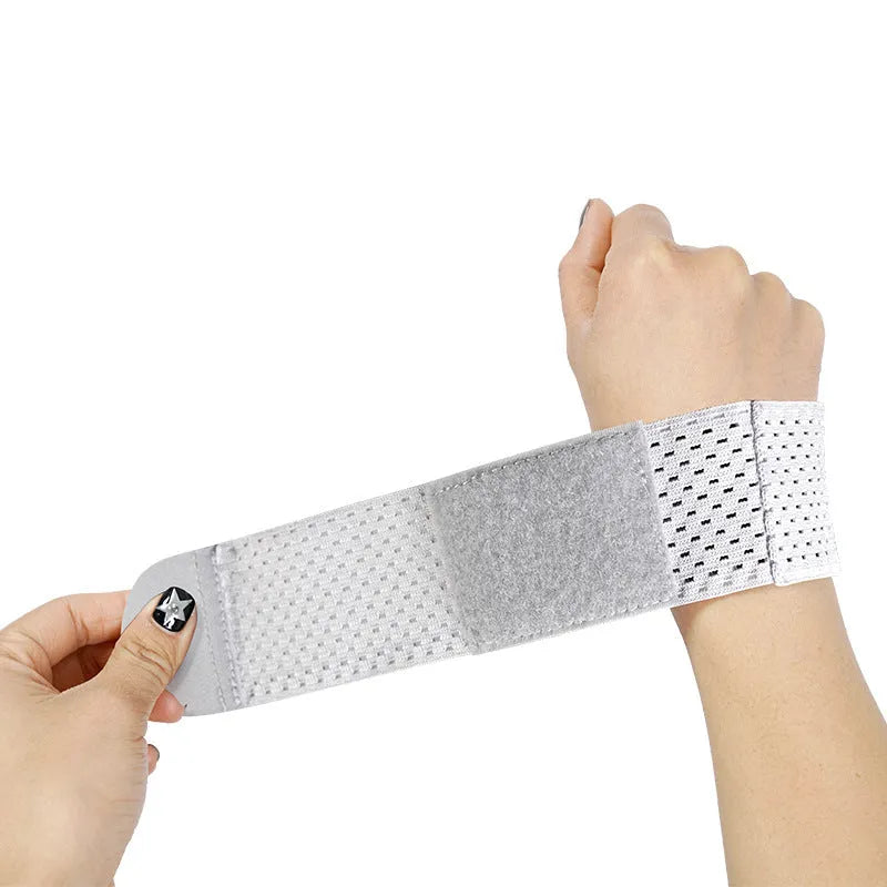 High elastic breathable athletic wristguards in pink, black and grey colours
