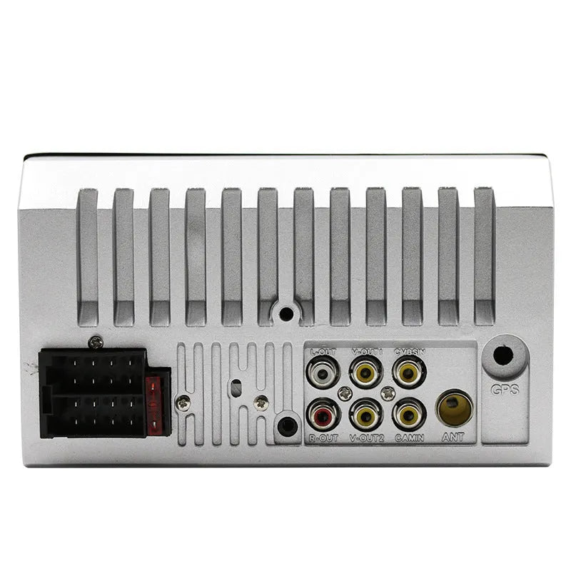 Black 7-inch dual spindle vehicle MP5 player with Bluetooth and reversing function on car dashboard