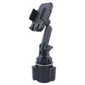Black car water cup holder mobile phone holder with 360° rotation and adjustable height, made from ABS material