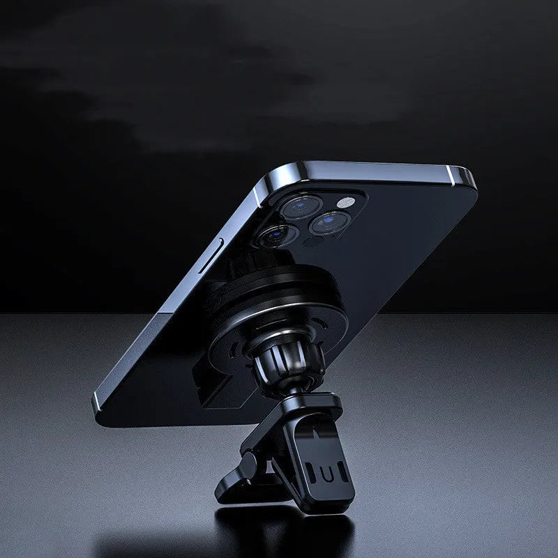 Magnetic wireless charger in black with PD fast charging support and compact design