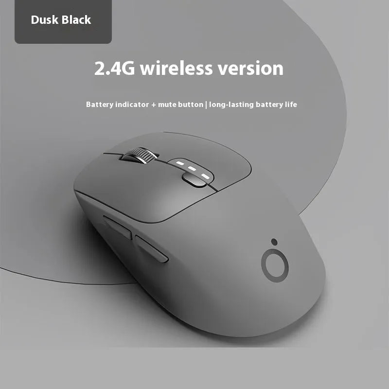 Mute wireless Bluetooth mouse in Matcha Green colour on office desk