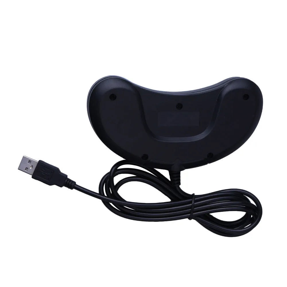Black Sega USB PC game controller with 1.8 metre cable on white background