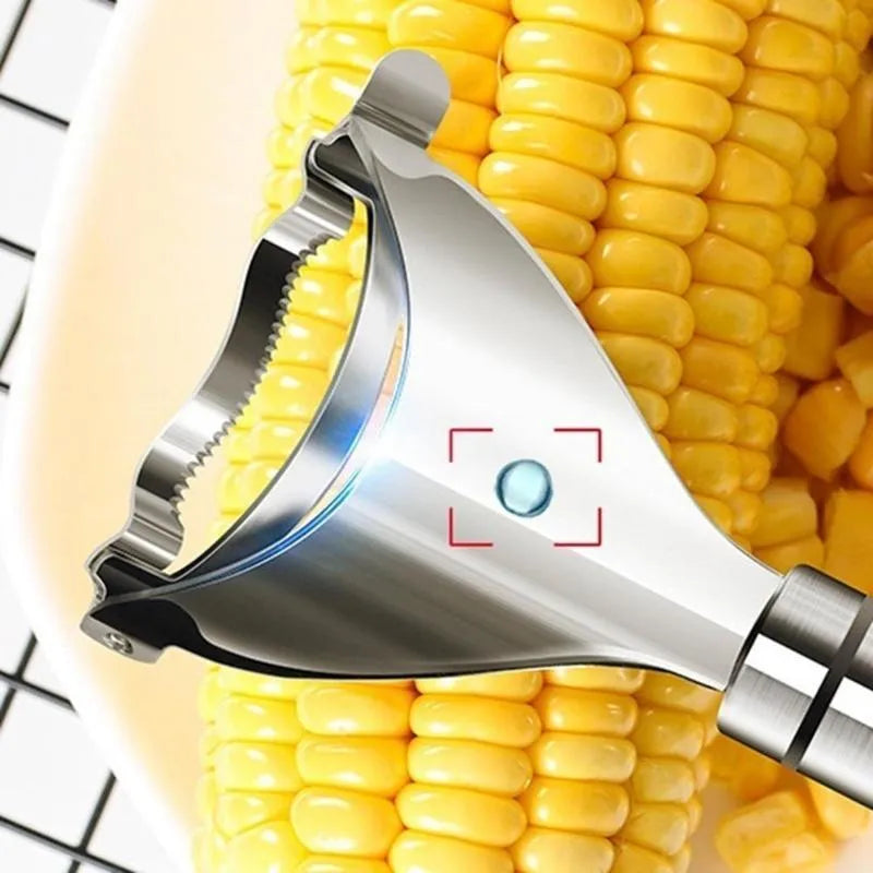 Stainless steel corn planer 18cm silver kernel stripper for household kitchen use