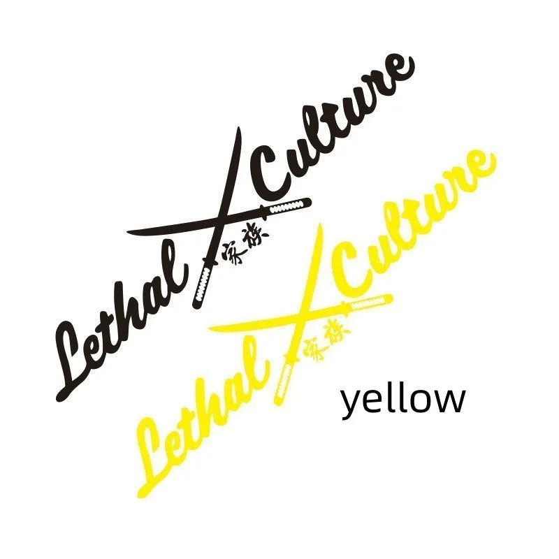 Car rear windshield family sticker with custom text in yellow or white colour options