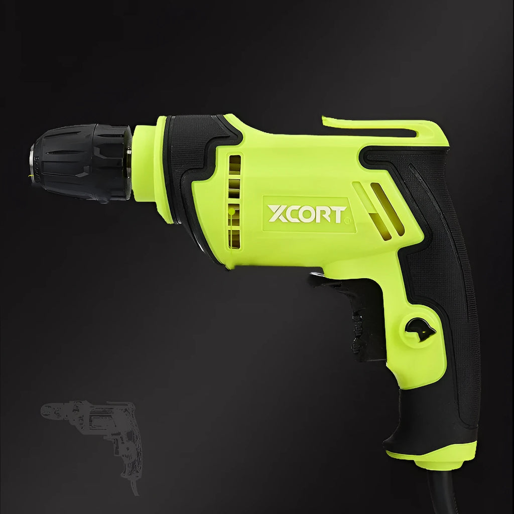 Pistol grip electric drill with 450W power rating and multi-speed control