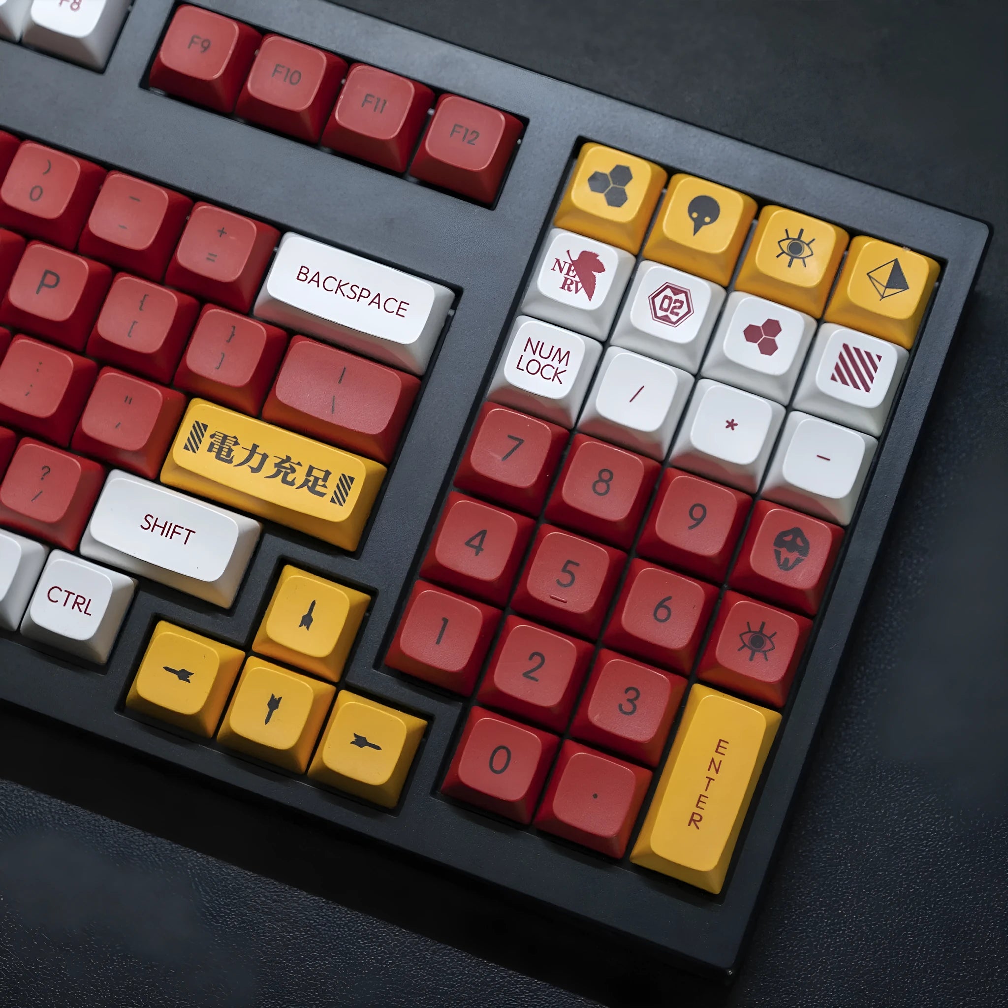 138 PBT key caps with sublimation printed boy and girl colour designs for mechanical keyboards