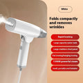 Handheld garment steamer in blue or white with 1300W power and 85ml water tank