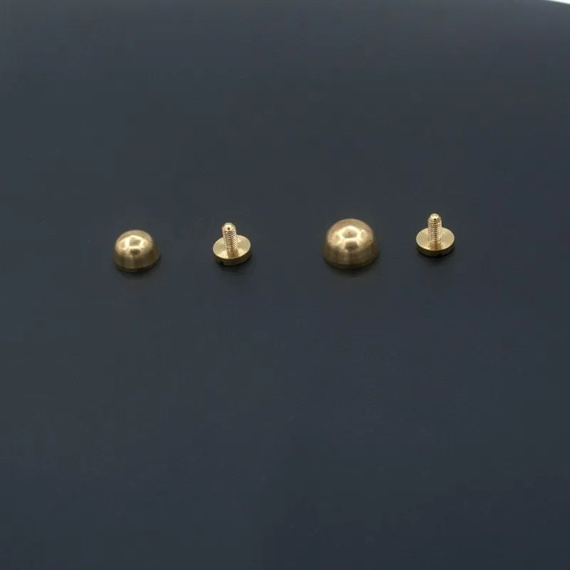 Brass decorative shoe buckles in round and bucket foot nail designs