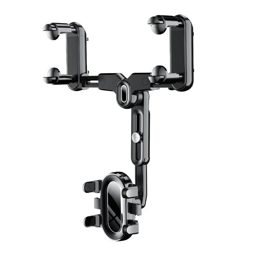 Car rearview mirror bracket ABS universal phone holder with clip-on and folding rod style