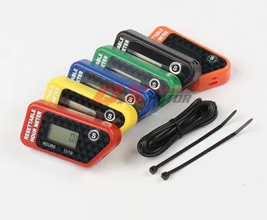 Black waterproof LCD maintenance timer for vehicle service reminders