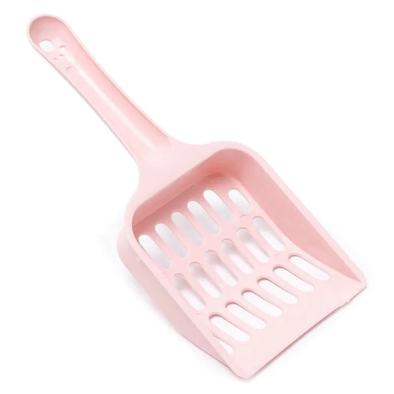 Blue plastic cat litter scoop measuring 20cm length for pet waste removal