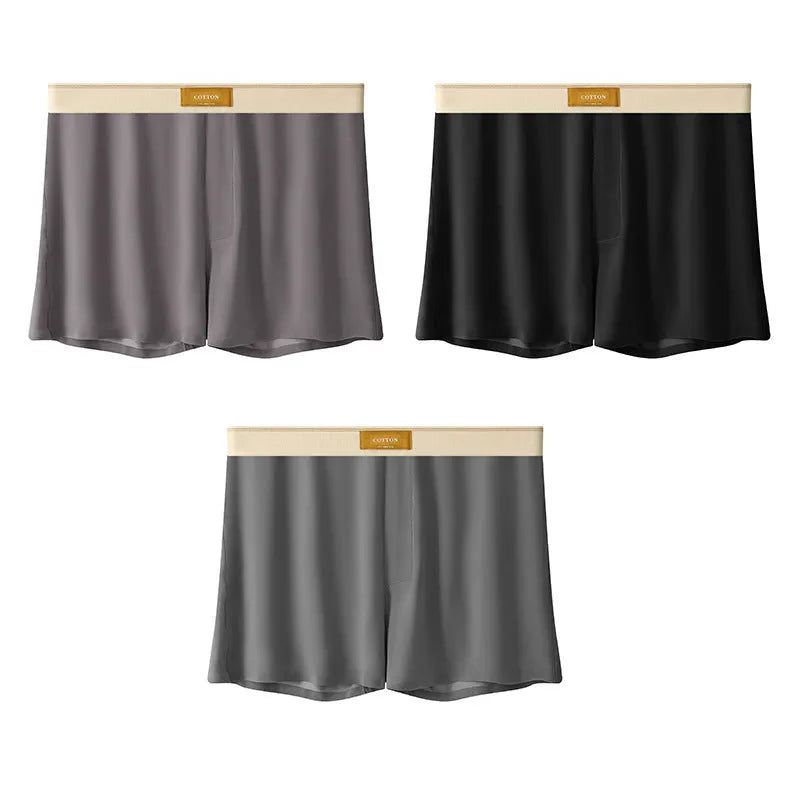 Men's loose fit ice silk underwear in multiple colours with mid waist design