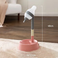 Green height-adjustable standing water dispenser for cats and dogs with detachable pole and ball-tip nozzle