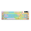 Black Iron Cow mechanical keyboard with RGB backlighting showing full key layout