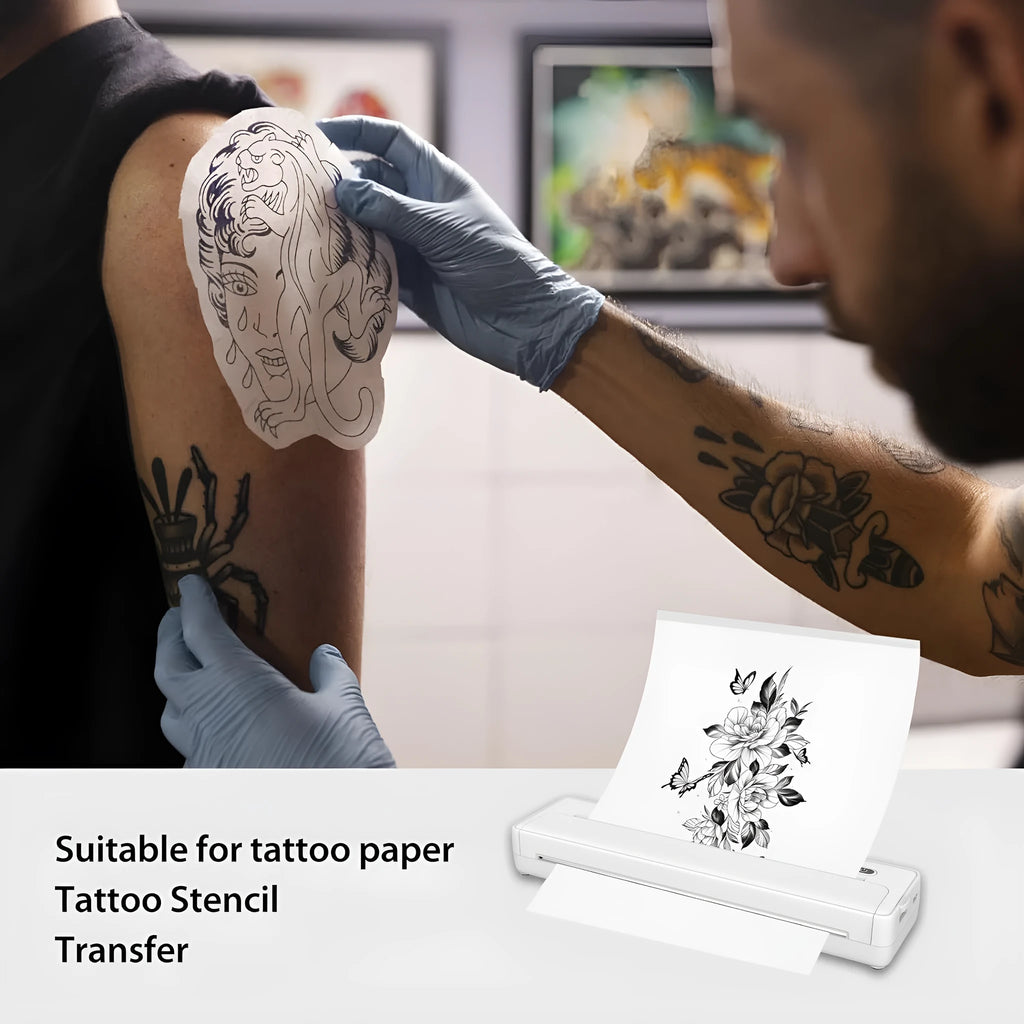 Black or white Bluetooth A4 portable printer with wireless mobile phone connectivity