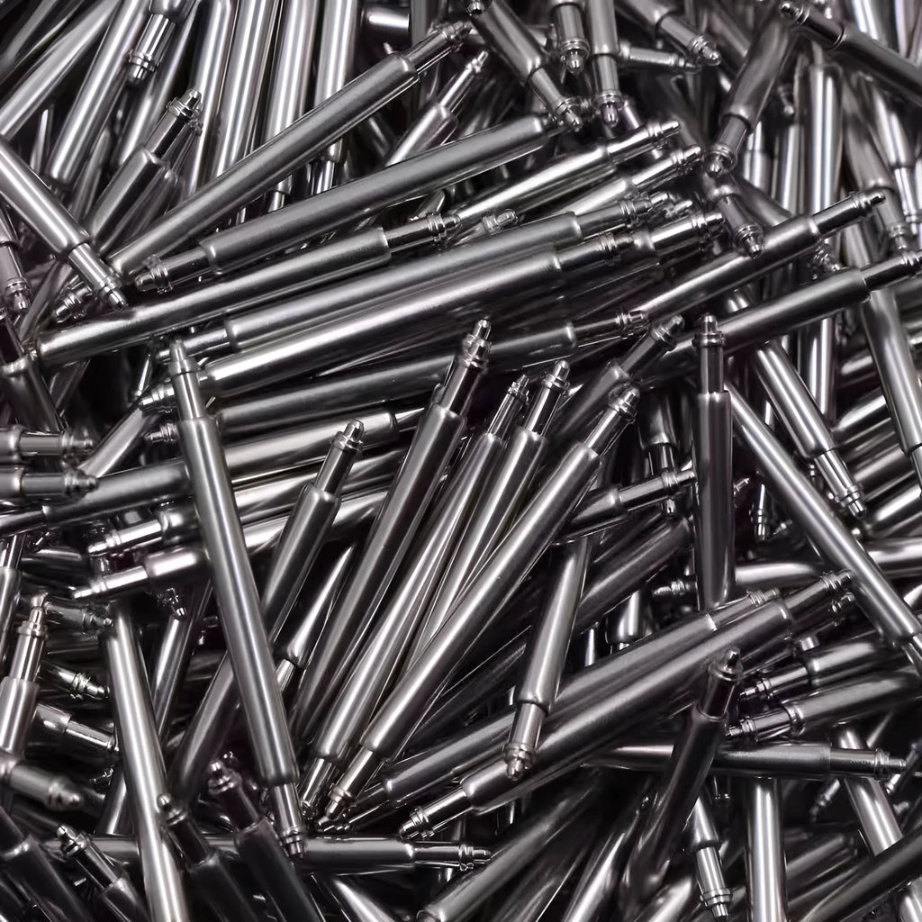 Watch spring bars or auricular needle spring shafts in sizes 21mm to 26mm for watch repair.