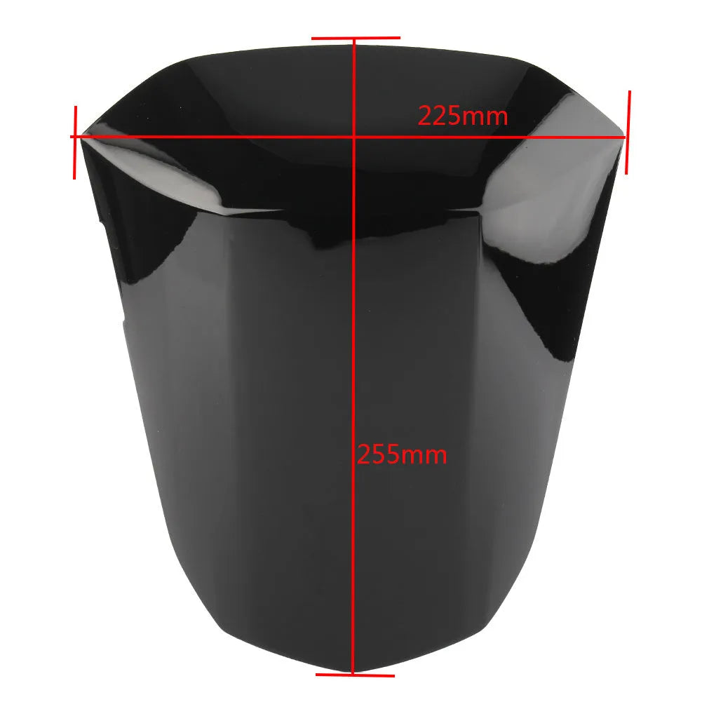 GSXR1000 motorcycle rear cowl seat cover in ABS plastic, shown in available colours