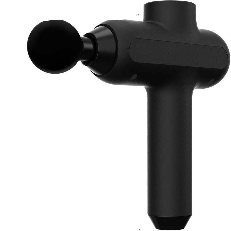 Muscle relaxation massager with six massage heads in black colour showing dimensions