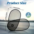 Black adjustable car side window sunshade with suction cups for baby sun protection