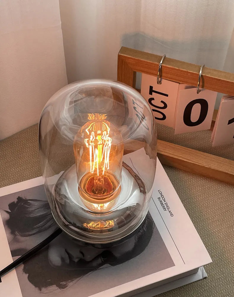 Waterless ambience light glass geometric stereo lamp 20cm socket powered aromatherapy essential oil lamp for bedroom