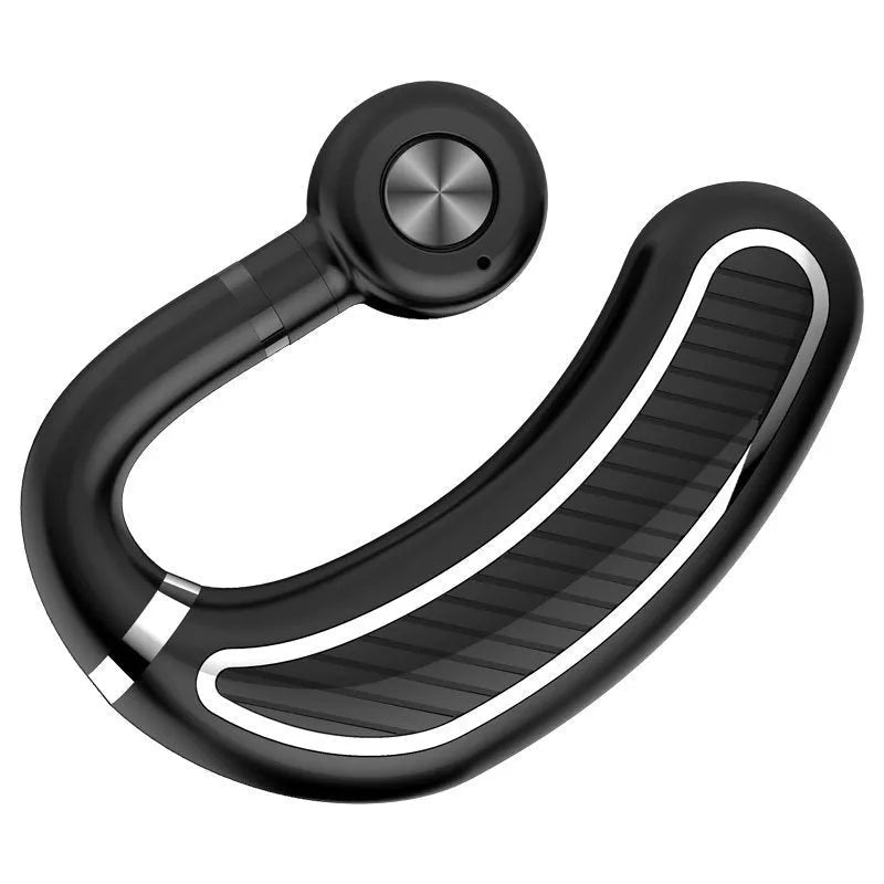 Black Gold and Black Silver sweatproof wireless earphones with long battery life on a charging case.