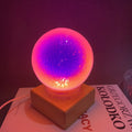 Creative Moonlight Rainbow Glass Table Lamp with glass shade and 3W USB LED in pink purple yellow
