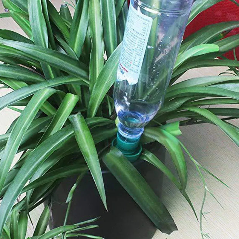 Green ceramic plant dripper for automatic bottle watering systems