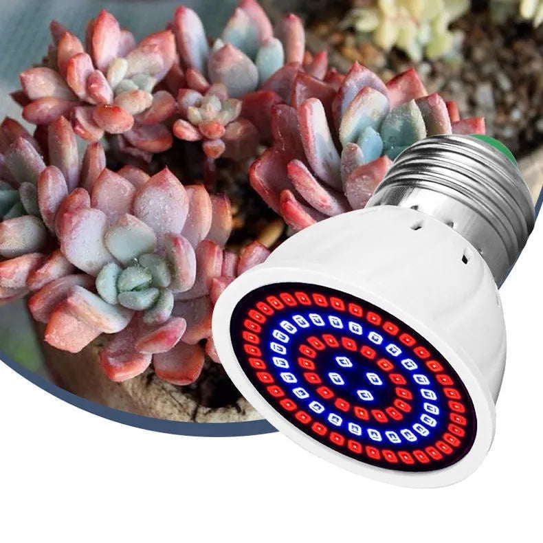 White LED plant growth lamp with 80 beads for indoor potted plants.