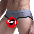 Men's ice silk bazooka briefs with bullet separation pouch in seven colour options